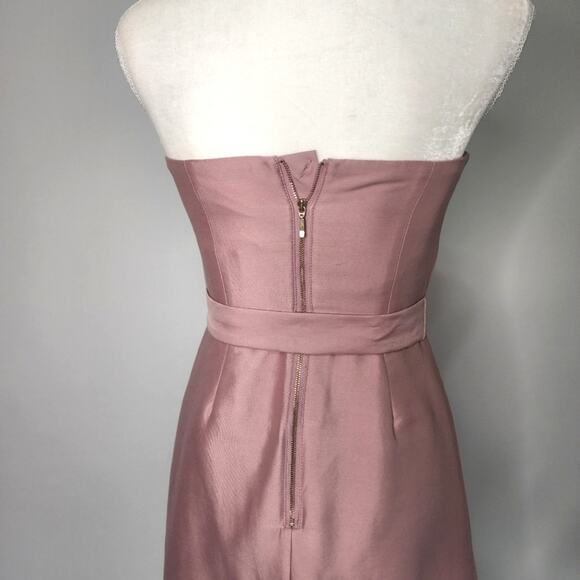 Keepsake Rose Pink Strapless Effortless Midi Dress - Picture 4 of 8